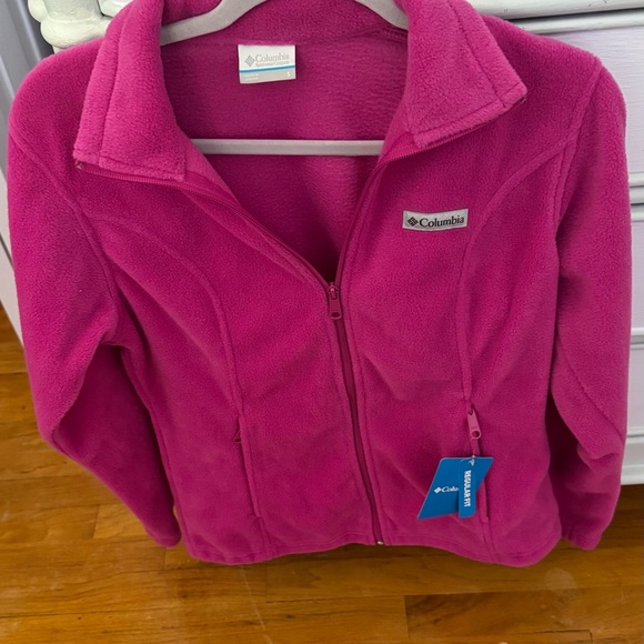 Columbia Jackets & Blazers - Columbia Hot Pink Full-Zip Fleece Jacket